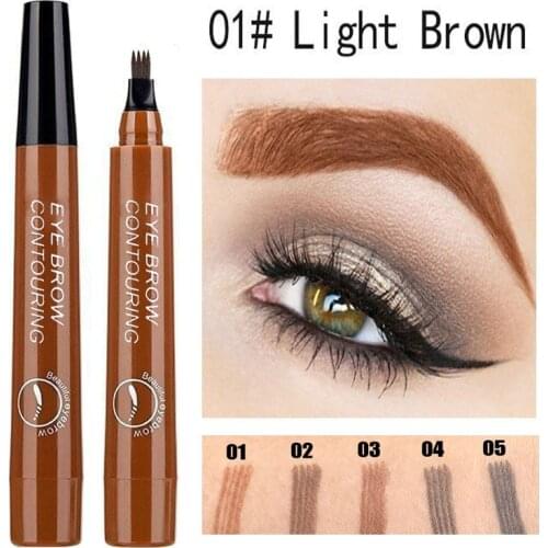 4 fork tip fine sketch eyebrow tattoo color pen liquid water eyebrow pen Liquid eyebrow pencil waterproof eyebrow pencil