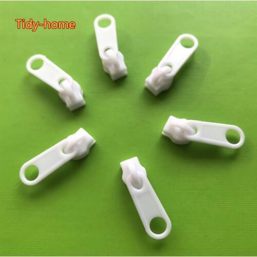 50pcs/lot Strong Plastic Zipper Sliders for No.3 Nylon Zipper Pullers Zipper Head for Washing Bags Storage Bag