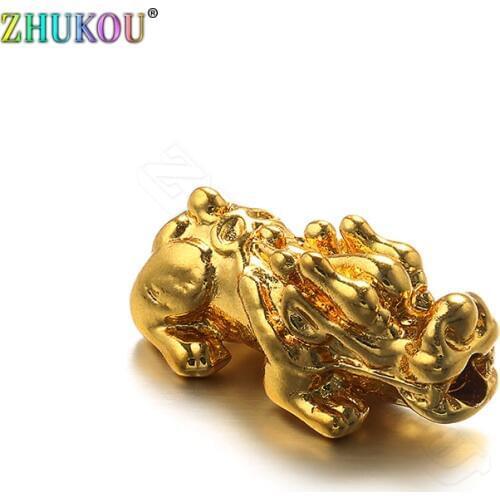 7*16mm Glittering Mythical PiXiu Pendants Cubic Zirconia Spacer Beads DIY Triangle Jewelry Bracelet Necklace Making,Model:PZ4