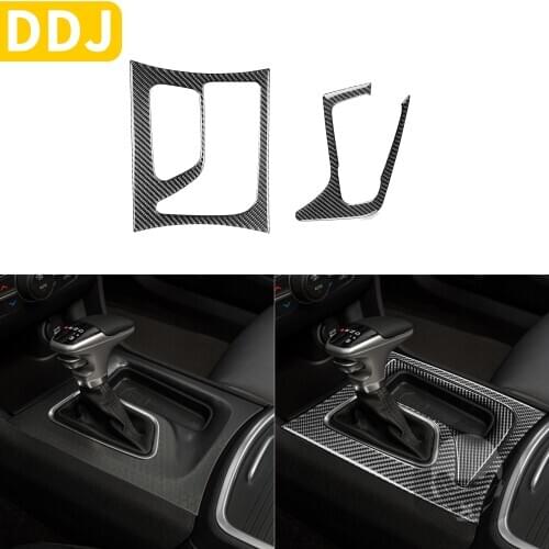 Car Gear Shift Panel Cover Sticker For Dodge Charger LD 2015+ Carbon Fiber Shifter Box Frame Decorative Interior Car Accessories