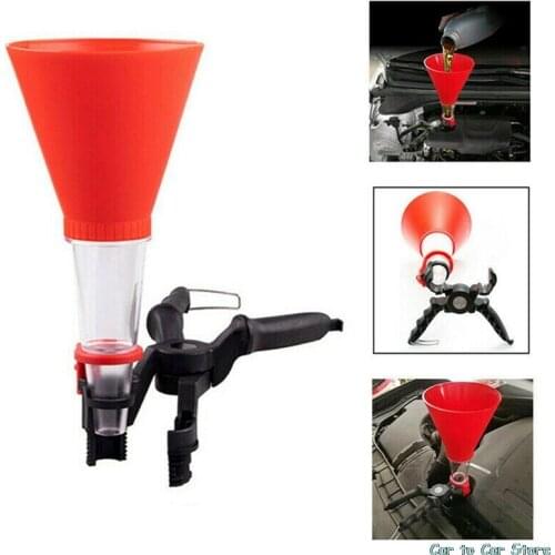 Non-leakage Car Auto Engine Funnel Gasoline Oil Fuel Petrol Liquid Washer Fluid Change Fill Transfer Universal Car Accessories