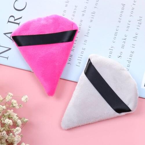 Triangle Velvet Cosmetic Puff Mini Beauty Sponge Wet Foundation Makeup Puff Tool