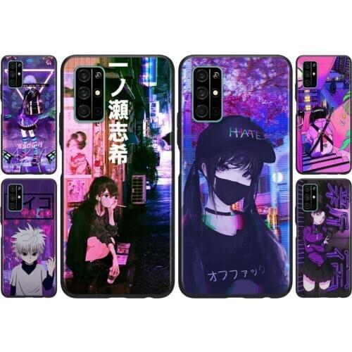 Silicone Cover Vaporwave Glitch Anime For Huawei Honor 30i 10X 30S 9A 9S 9X 30 9C 20 20S V20 10i 10 7C Pro Lite Phone Case
