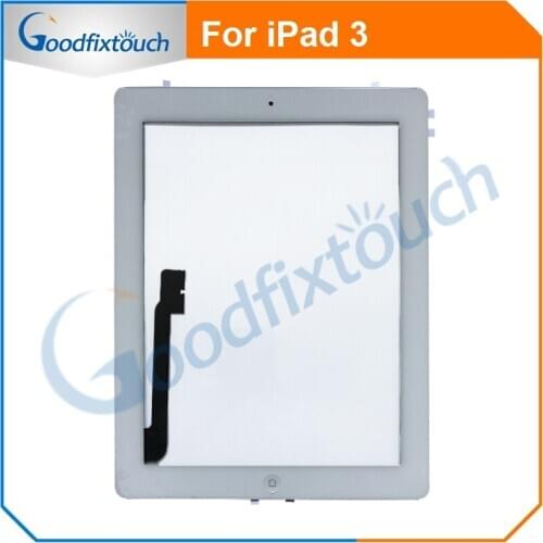 For iPad 3 A1416 A1430 Touch Screen Digitizer Outer Glass Panel For iPad 3 Replacement Parts AAA+ Tested