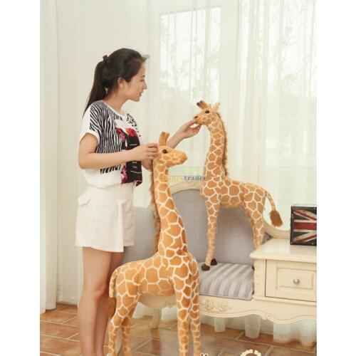 Fancytrader 55'' / 140cm Lovely Plush Giant Soft Stuffed Simulated Giraffe Toy, Nice Decoration And Gift, Free Shipping FT50180