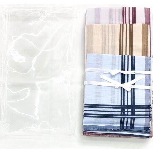 Hanky ​​ Square 100% Cotton Plaid Handkerchiefs for Men Women