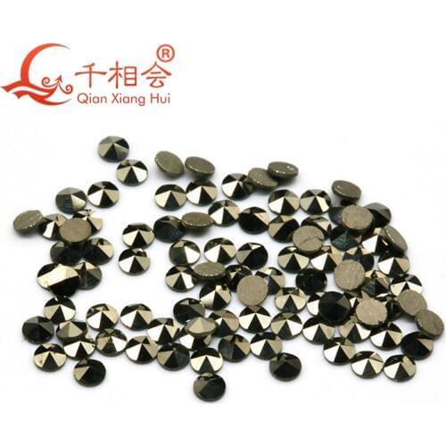 200pcs one bag round shape 1mm to 2mm natural marcasite loose stone For jewlery making DIY qianxiang hui