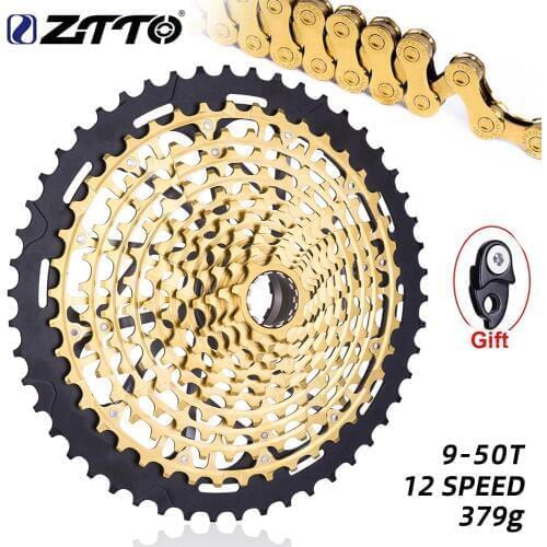 ZTTO MTB Golden 12 Speed 9-50T Cassette 12S Ultimate XD Full steel Cassette 9T 12S Mtb Bike Freewheel Sprocket k7 Bicycle parts