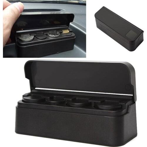 Car Coins Storage Box Interior Accessories Pocket Telescopic Dashboard Coins Case Car Organizer Plastic Holder Container
