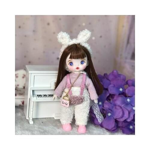 16cm Blyth Doll Joint Body Fashion BJD Toys Gift with Dress Shoes Wig Make Up