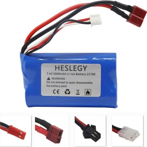 7.4V 5000mah lipo Battery 21700 for Wltoys 12428 144001 Udi U12A Syma S033g Q1 H100 H101 H102 H103 FT009 RC Car boats toys Parts