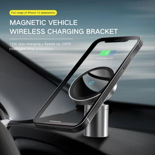 15W Magnetic Vehicle Mounted Wireless Charging Bracket Cell Phone Holder Suitable For IPhone Car Wireless Charging Stand