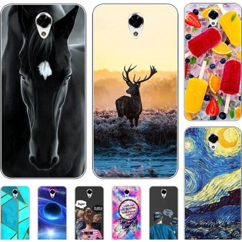 Fashion Bumper Cute Case For ZTE Blade A510 A 510 5.0" Soft Silicone Cat Horse Flower Cover Back Shell