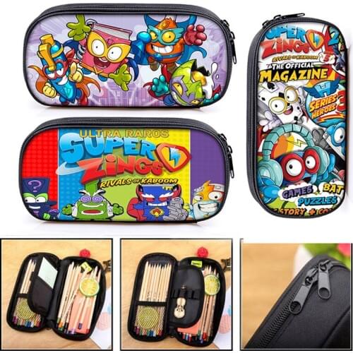 Super Zings Printed Kid Pencil Bag School Supplies Multifunctional Storage Box Cosmetic Case