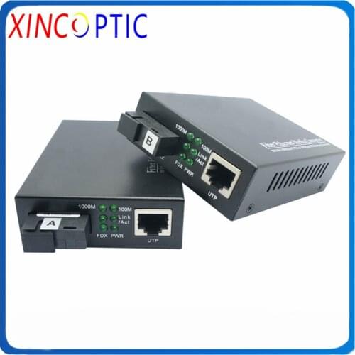 1000M BIDI Fiber Media Converter,Gigabit Single Fiber Mode 1310/1550 1490/1550 3KM 20KM 40KM 60KM 80KM 100KM WDM Media Convertor