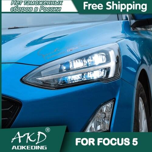 Headlights For Car 2019-2020 Ford new Focus 5 DRL Day Running Light Head Lamp LED Bi Xenon Bulb Fog Lights Tuning Car Accessory