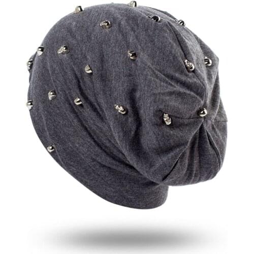 Women Men Solid Color Cotton Beanies Hip Hop Fashion Skull Accessories Hats Unisex Casual Skullies Cap Bonnet