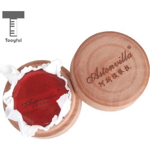 Tooyful Violin Viola Cello String Bow Rosin Resin with Case String Instrument Parts for Student Violinist Stage Accessory Red