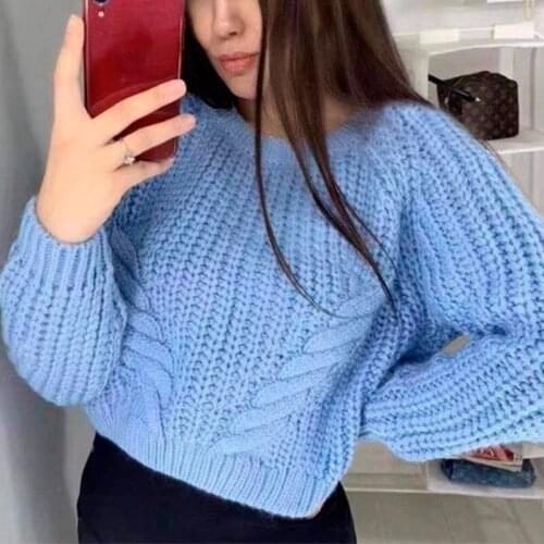 Knitted Autumn Womens Sweater O-neck Long Sleeve Drop Shoulder 2021 Winter Female Pullovers Loose Casual Ladies Sweaters Top