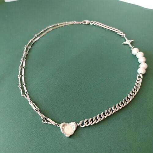 Necklace simple new trend necklace short necklace clavicle chain neck chain heart-shaped female necklace