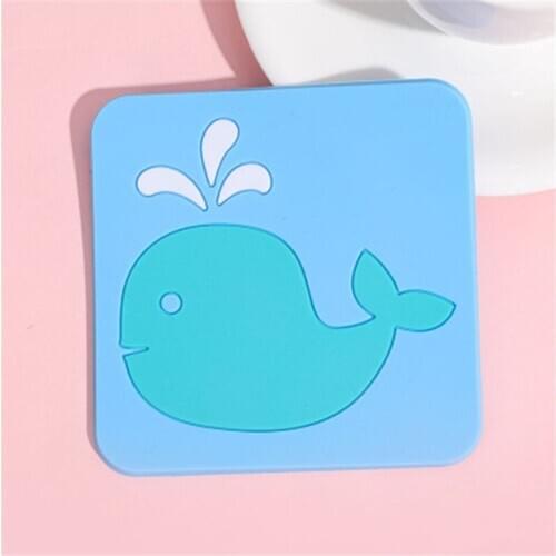 1Pcs Cartoon Cute Coasters Household Non-Slip Heat-Resistant Silica Gel Bowl Cup Mat Insulation Waterpoof Table Placemat