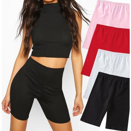 2021 Summer Fashion Shorts Women Sexy Biker Shorts Fitness Korean Casual Sexy Short 4 Color Athleisure Cycling Shorts S-XL
