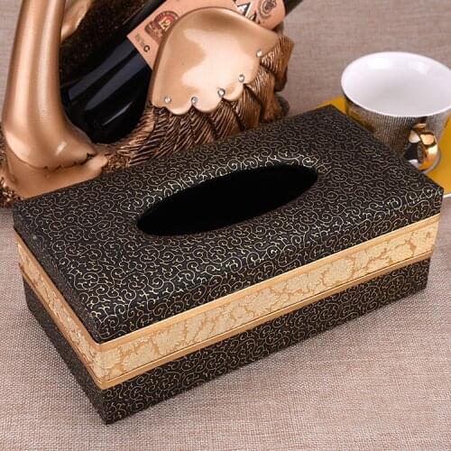 23 colors Tissue Box Cover Paper Napkin PU Wood Removable Paper Holder Home Car Office Living Room Restaurant Tissue Box 526