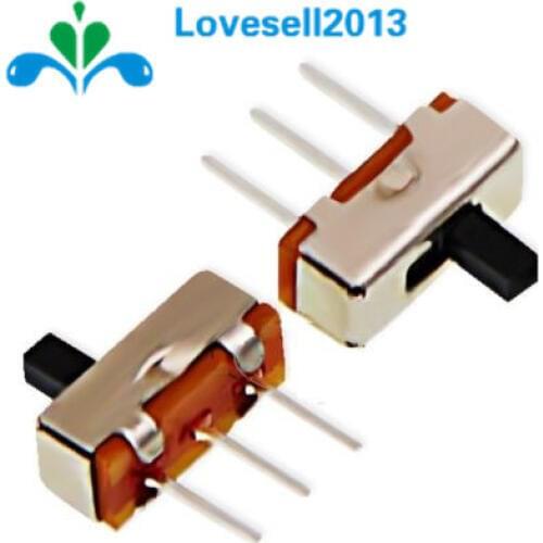 50Pcs/Lot SS12D00G3 SS-12D00G3 Slide Switch 2 Position SPDT 1P2T 3Pin PCB Panel Mini Vertical Toggle Switches For DIY