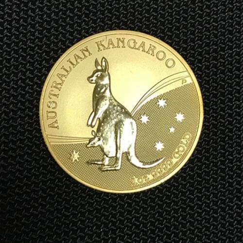 50 Pcs Non Magnetic The Australian Kangroo 2009 badge 24K real gold plated 1 OZ 32.6 mm Elizabeth collectible sourvenir art Coin