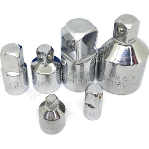 6Pcs 1/4 3/8 1/2 Drive Socket Adapter Converter Reducer Air Impact Craftsman Ratchet Socket Wrench Adapter Hand Tool Set Kit