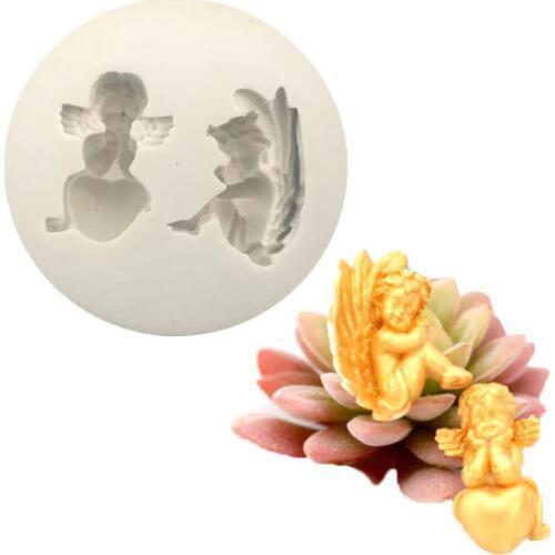 Angel Fondant Silicone Cake Mold Cake Decorating Tools Silicone Baking Cake Molds Candy Clay Gumpaste Chocolate Moulds