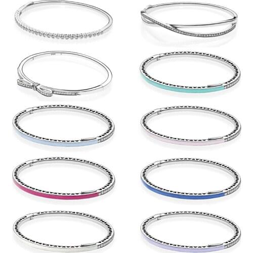 NEW 100% 925 Sterling Silver Drop gum bracelet Clear CZ Charm Bead fit pendant DIY crystal Bracelets The factory wholesale