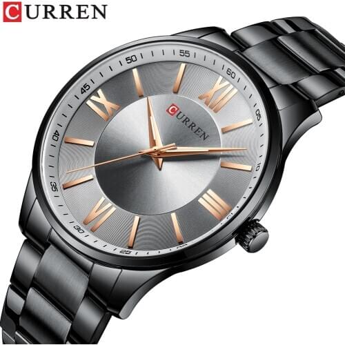 Curren fashion classic mens business watch waterproof simple design trend mens quartz watch ultra-thin stainless steel clock