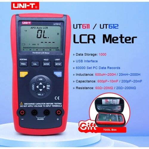UNIT UT611 UT612 Capacitance meter LCR Meter 20000 discount insolution resistance meter with LCD backlight display
