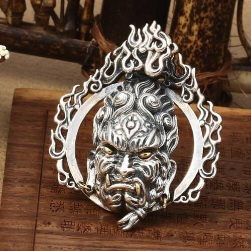 EDC 925 Silver with Brass Knife Beads Rings A Pendant Paracord Outdoor Decorations 925 Silver with Brass Camping Gear EDC Tools