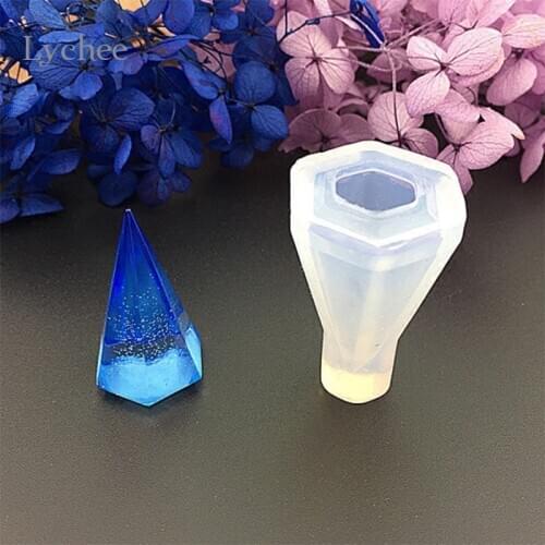 Lychee Life 1pc Diamond Cone Shaped Silicone Mould DIY Resin Decorative Handmade Craft Jewelry Pendant Making Mold