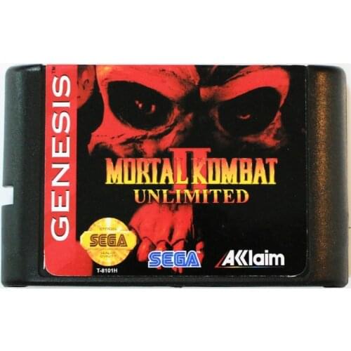 Mortal Kombat 2 Unlimited 16 bit MD Game Card For Sega Mega Drive For SEGA Genesis