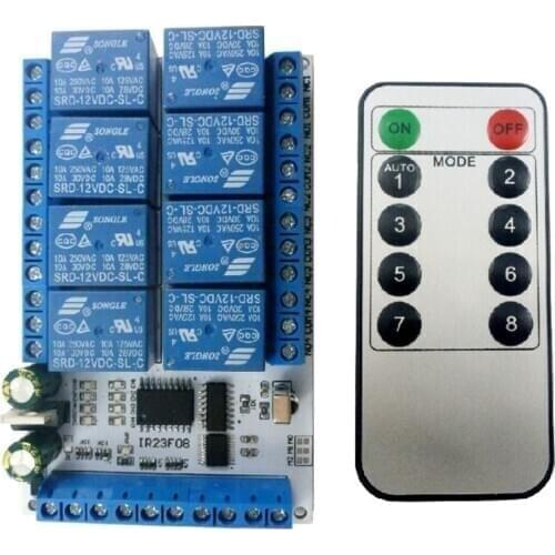 IR23F08 8 Channel Multi-Function Infrared Remote Control Relay Module