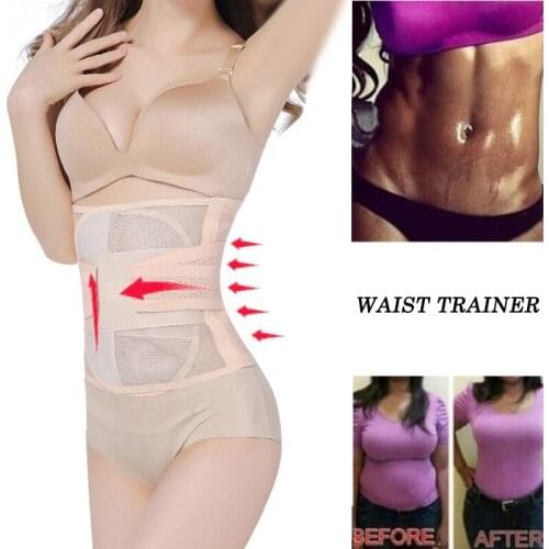 Women Steel Boned Waist Trainer Belly Shaping Trimmer Belt Body Shaper Tummy Sweat Shapewear Slimming Corset