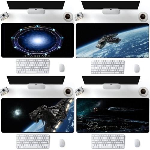 Stargate SG-1 atlantis Mousepad Multi-size Anime Mouse Carpet Deskmat Gaming Keyboards Pad Xiaomi 90x40 Under Hand Work Office