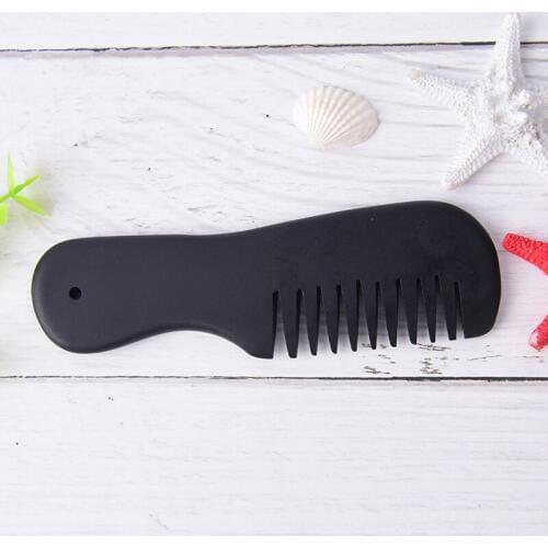 Massage Relaxation Black Bian Stone Guasha Comb Energy Gua Sha Board Acupuncture No Static Health Care Hair Brush Relax Tool