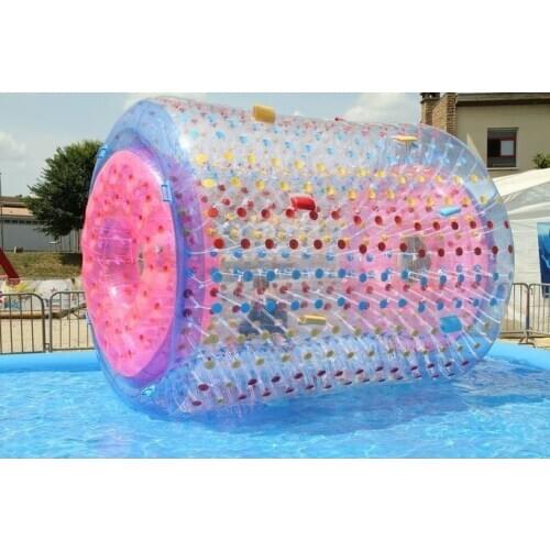 Free Shipping 1.0mm Tpu Inflatable Water Roller Ball Walk On Water ,roller Wheel For Adults Or Kids,inflatable Rolling Ball