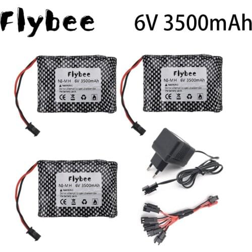 6v 3500mah NiMH Battery + charger For Rc toys Cars Tanks Robots Boats Guns Ni-MH AA 3000MAH 6v Rechargeable Battery