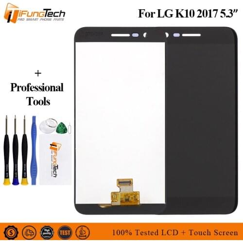 New LCD Display For LG K10 2017 K420N K430DS Touch Screen With Frame For K10 2017 Digitizer Assembly And Repair Parts +Tool