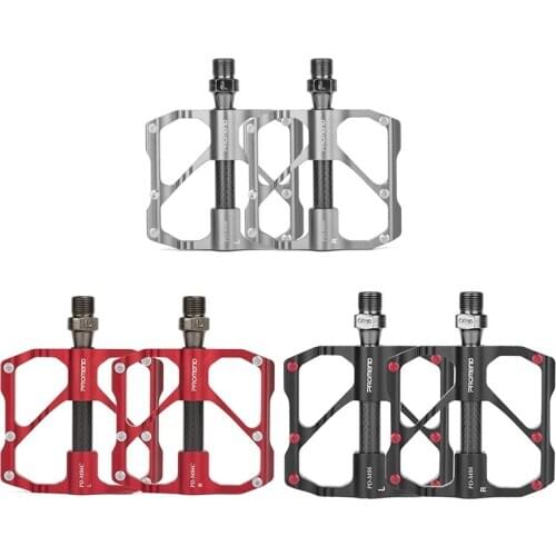 PROMEND MTB Pedal Mountain Bike Road Bike Pedal 12 Non-Slip Pins Ultra-Light Aluminum 3 Ball Bearing Cycling Pedals