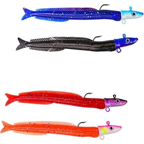 Pencil Baits Lure Baits Streamlined Style14g Metal Head Soft Lure Natural Vivid Artificial Tackle Fishing Accessories Hot Sale