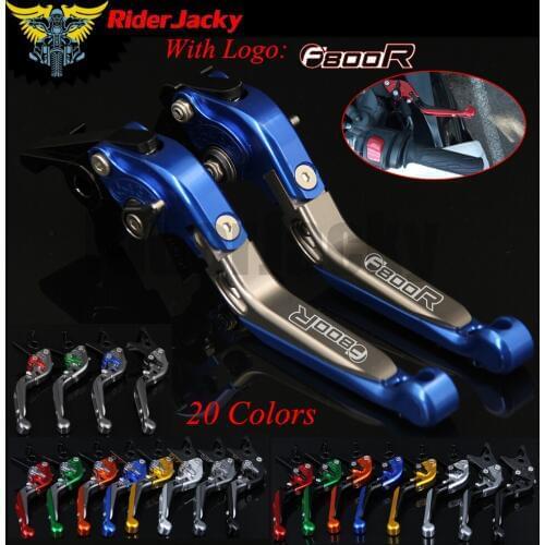 RiderJacky LOGO "F800R" Motorcycle CNC Brake Clutch Levers For BMW F800R 2009-2018 2010 2011 2012 2013 2014 2015 2016 2017