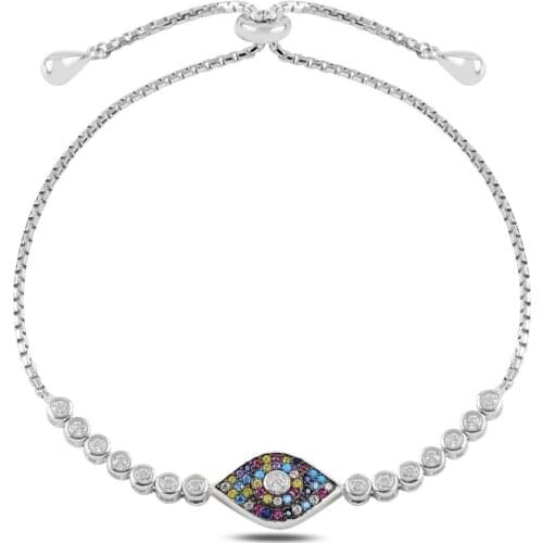 Silverlina Silver Zircon Stone Lift Bracelet