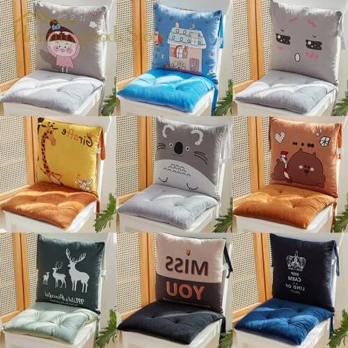 One-piece Cushion Seat Cushion Cute Cartoon Waist Protection Back Cushion/Office/Thickened Student Dining Chair Outdoor Cushion