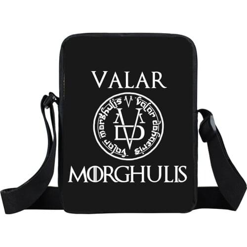 Valar Morghulis Messenger Bag Nights Watch Mini Shoulder Bag Women Handbags Girls Shoulder Bags for Travel Ladies Cross Bags